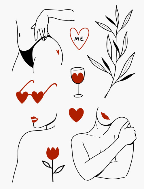 bernard-forever-rouge-baiser-tatouage-temporaire-d-claration-d-amour image 2