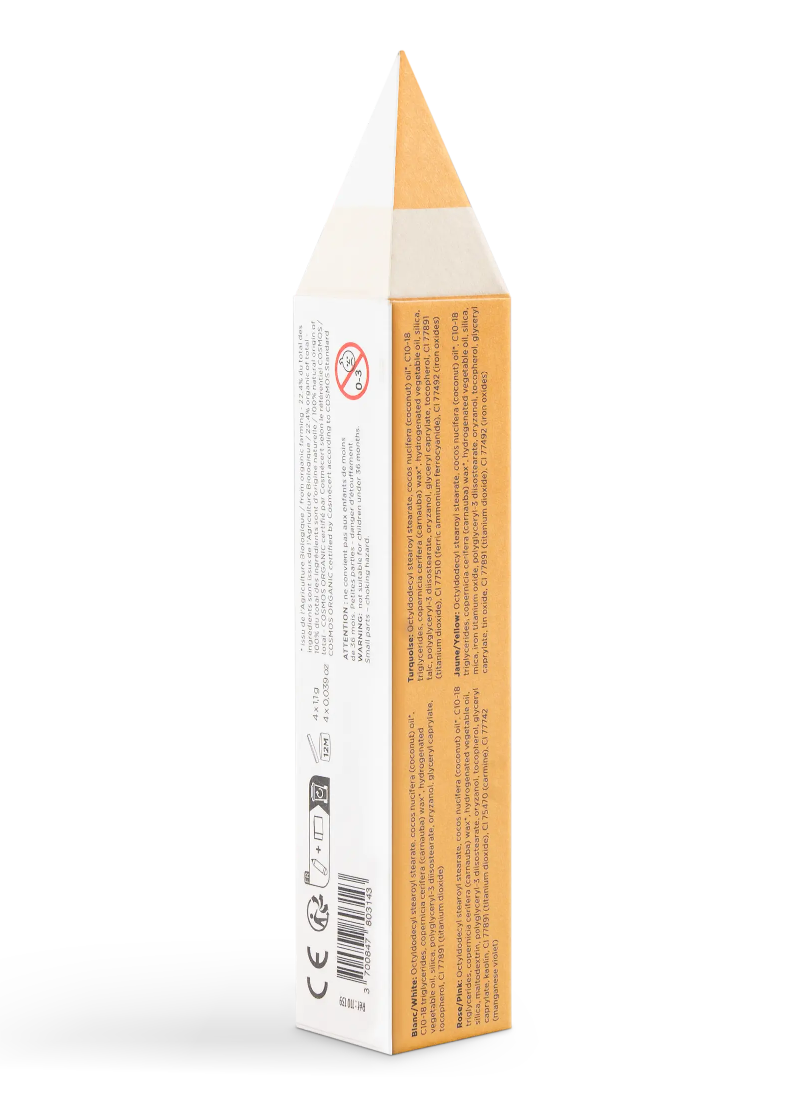 namaki-set-4-crayons-fins-enfants-jaune-rose-turquoise-blanc image 6
