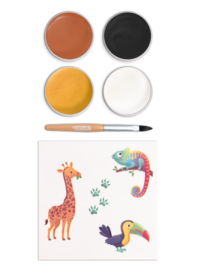 namaki-kit-maquillage-enfant-tigre-4-couleurs-noir-jaune-orange-blanc image 5