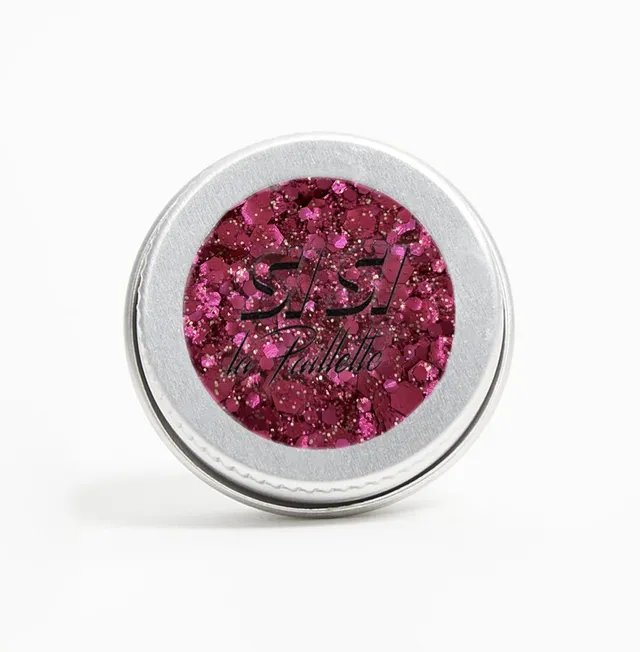 si-si-la-paillette-tagadamour-paillettes-visage-rouge-framboise-et-dor image 1