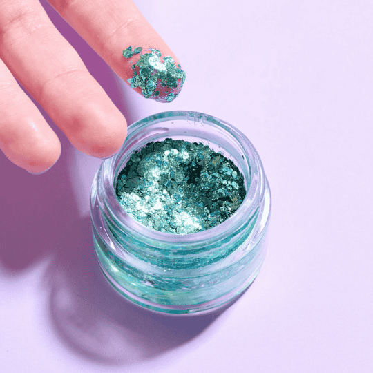 si-si-la-paillette-gel-paillet-polysir-ne-reflets-oc-an-bleu-vert image 3