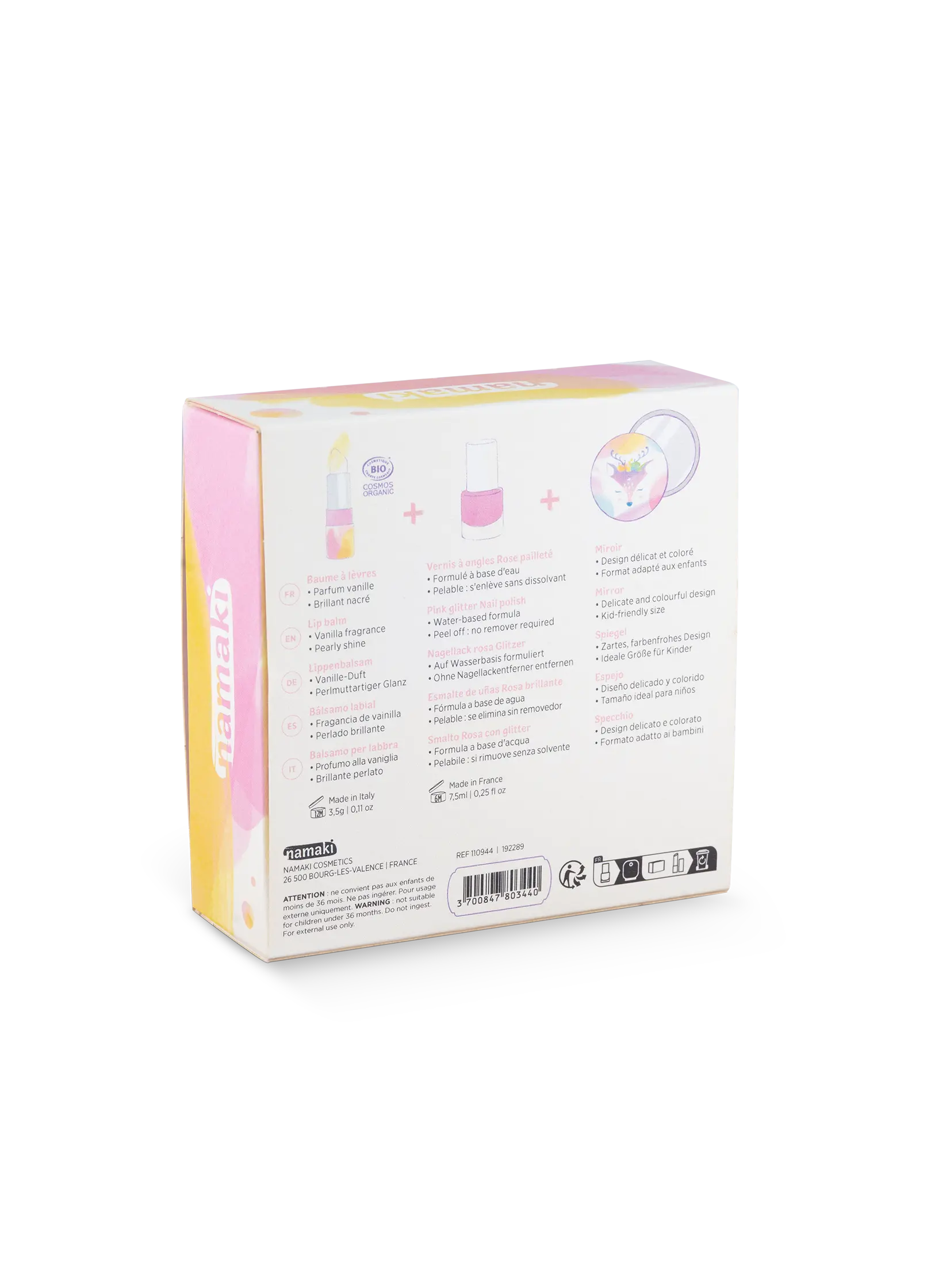 namaki-coffret-maquillage-enfants-jaune-vanille-paillet image 6