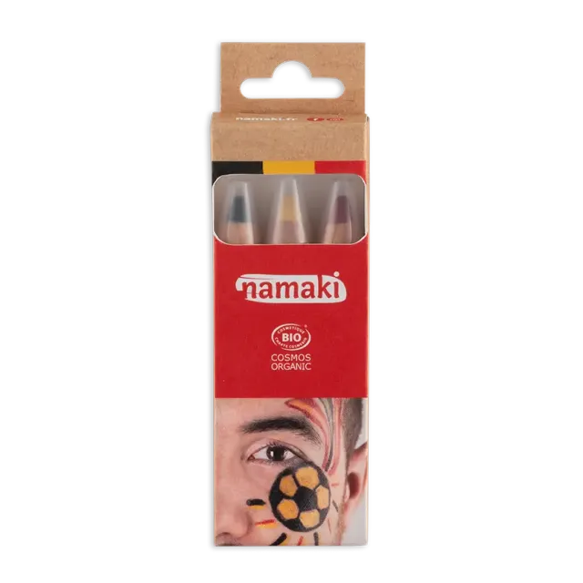 namaki-kit-3-crayons-de-maquillage-supporter-noir-jaune-rouge image 1