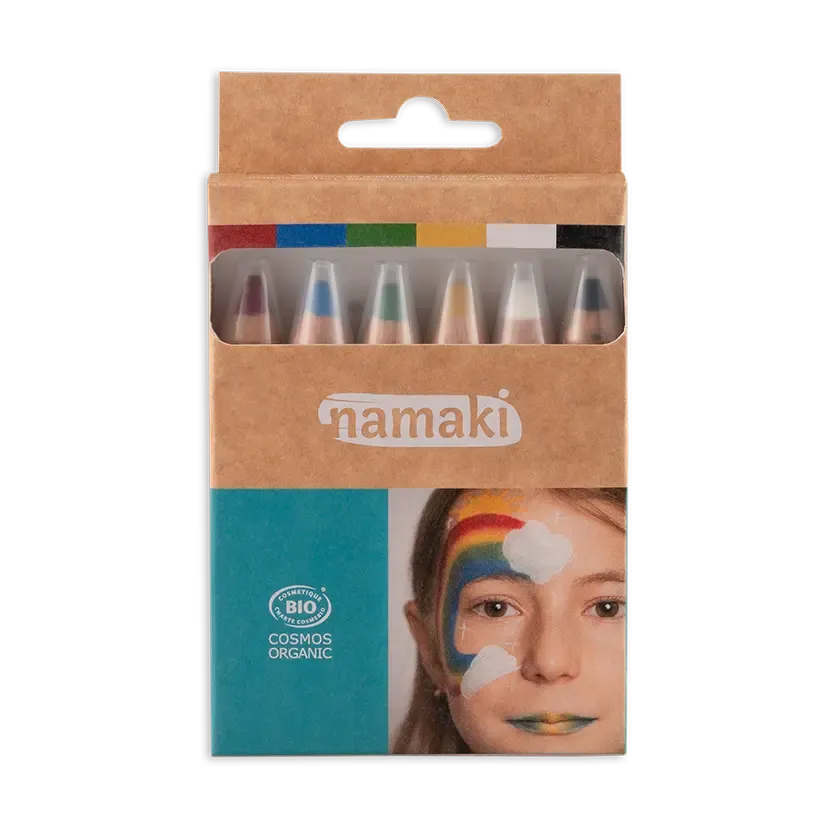 namaki-crayons-de-maquillage-6-couleurs-arc-en-ciel-jumbo-enfant image 1