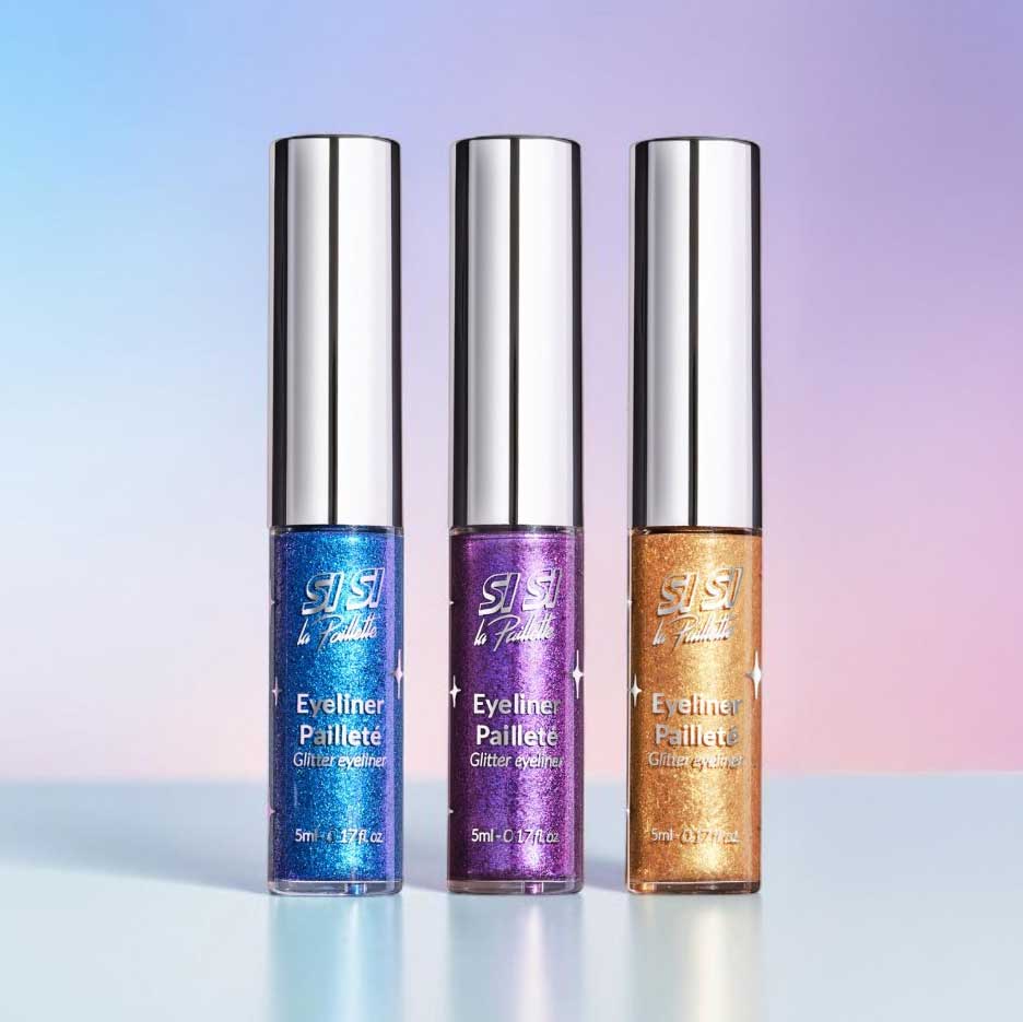 si-si-la-paillette-trio-d-eyeliners-paillet-s-bleu-lectrique-violet-or-m-talliqu image 1