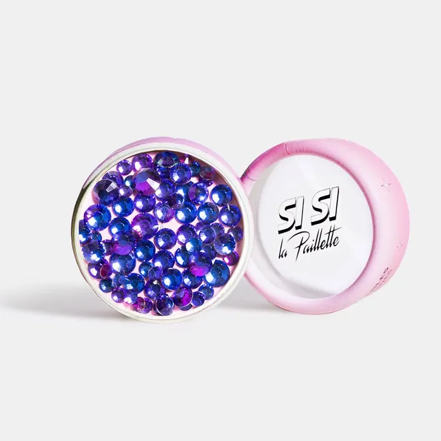 si-si-la-paillette-strass-r-utilisables-cosmos-bleu-violet-accessoire image 1