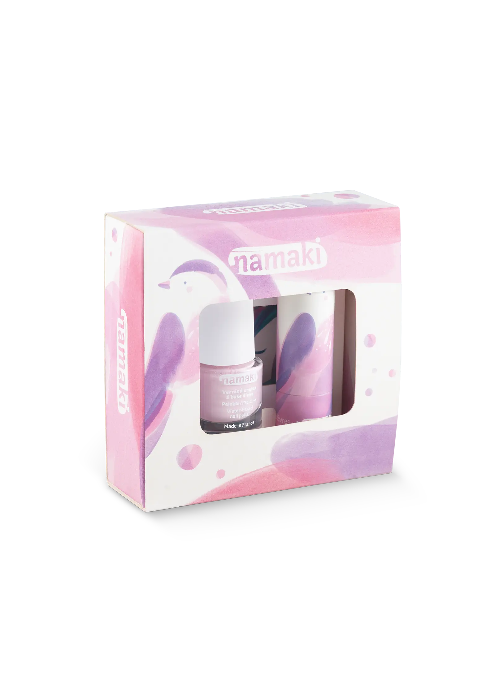 namaki-coffret-maquillage-trio-enfant-rose-vernis-baume-miroir image 2