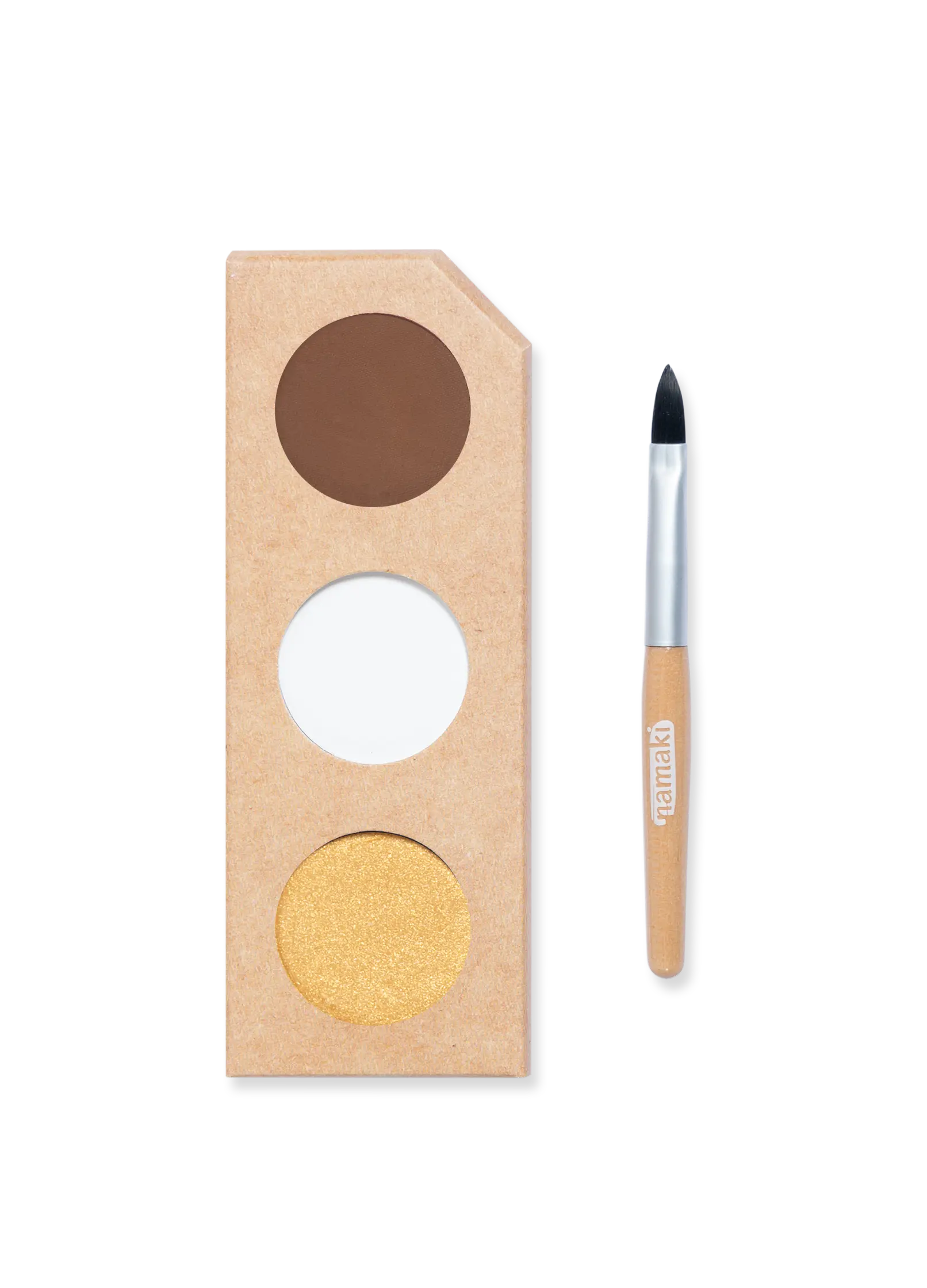 namaki-palette-maquillage-3-couleurs-lion-et-girafe-or-blanc-marron image 5