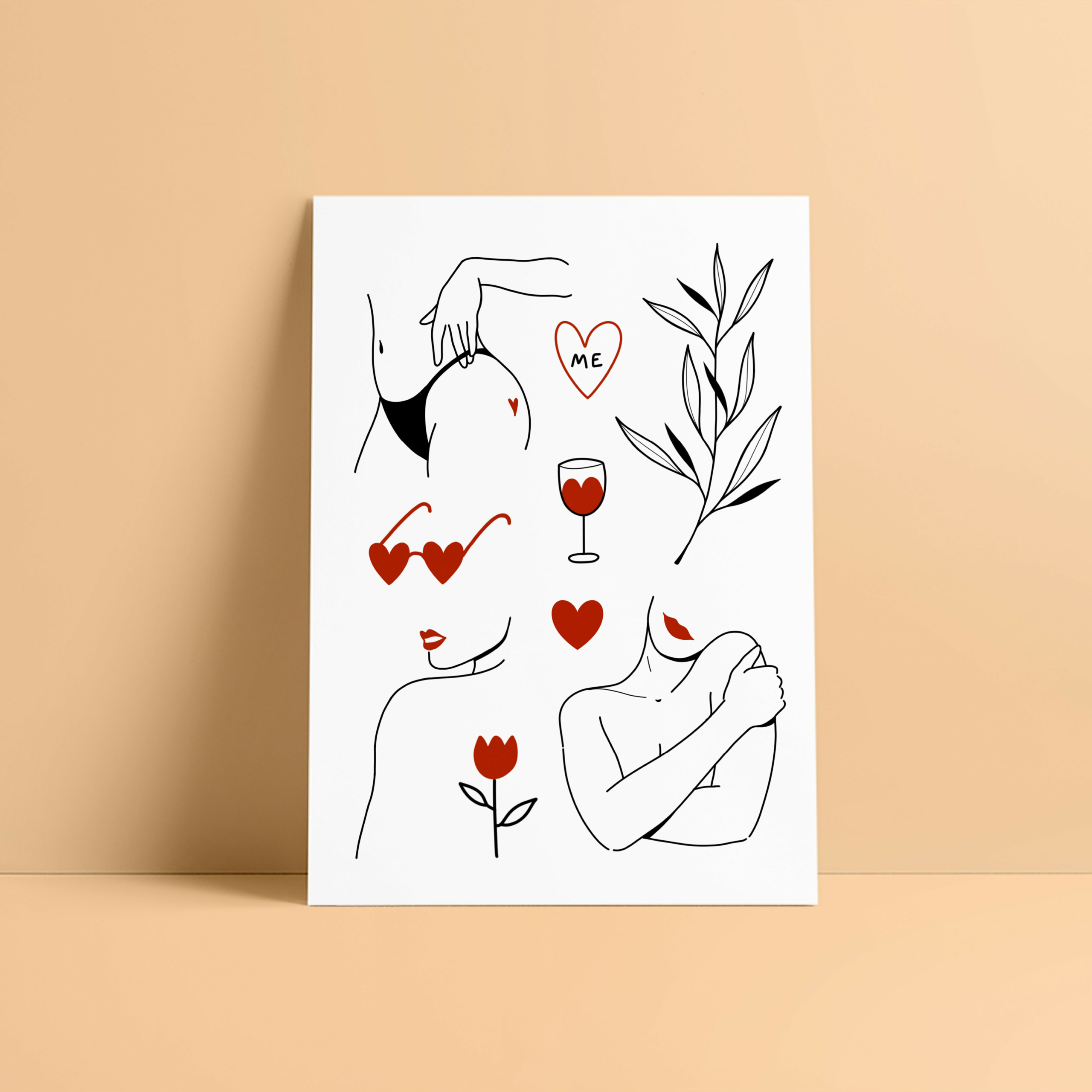 bernard-forever-rouge-baiser-tatouage-temporaire-d-claration-d-amour image 1