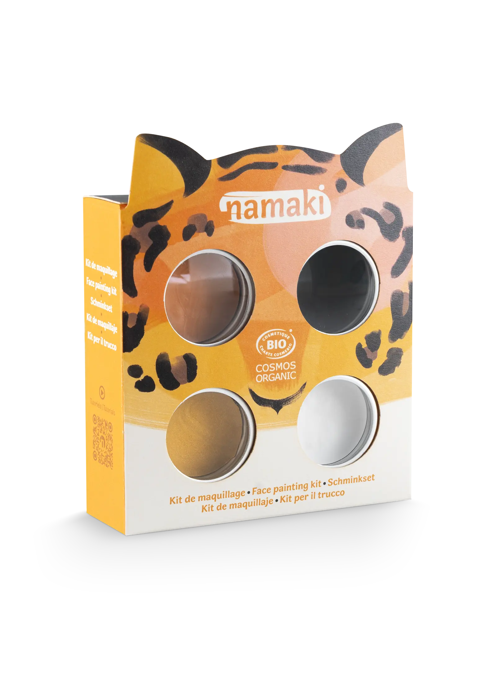 namaki-kit-maquillage-enfant-tigre-4-couleurs-noir-jaune-orange-blanc image 2