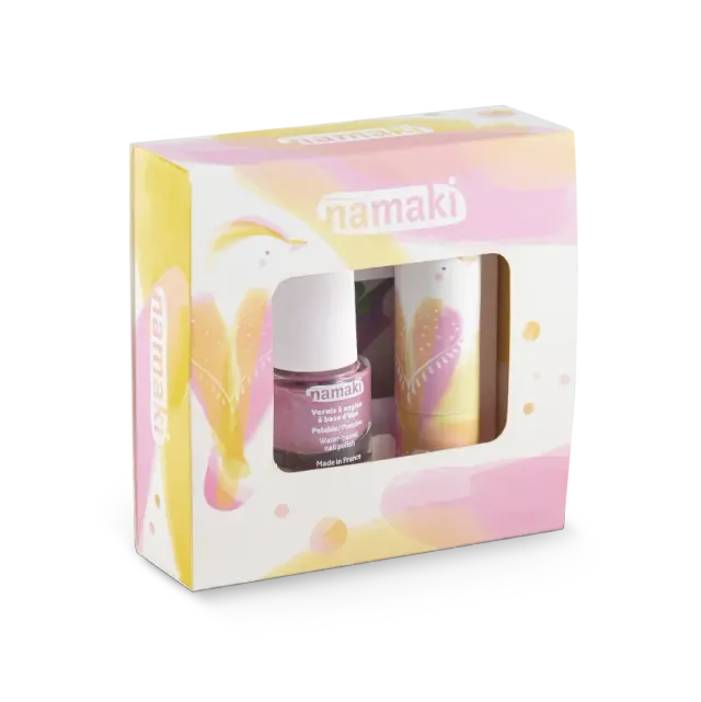 namaki-coffret-maquillage-enfants-jaune-vanille-paillet image 1