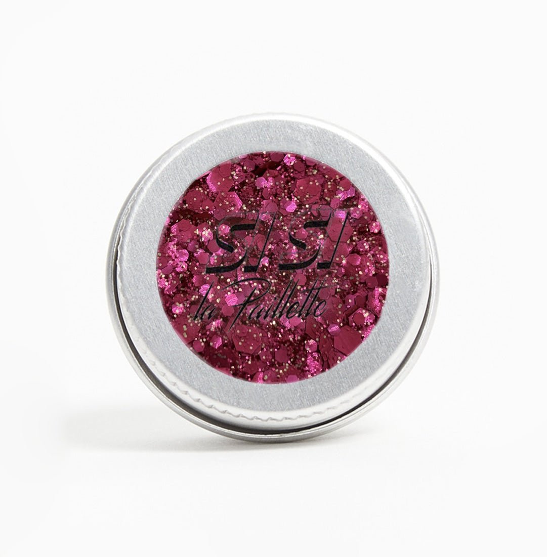 si-si-la-paillette-tagadamour-paillettes-visage-rouge-framboise-et-dor image 1