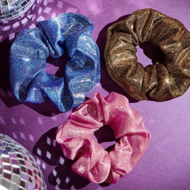 si-si-la-paillette-trio-de-chouchous-paillet-s-bleu-nuit-noir-dor-rose image 1