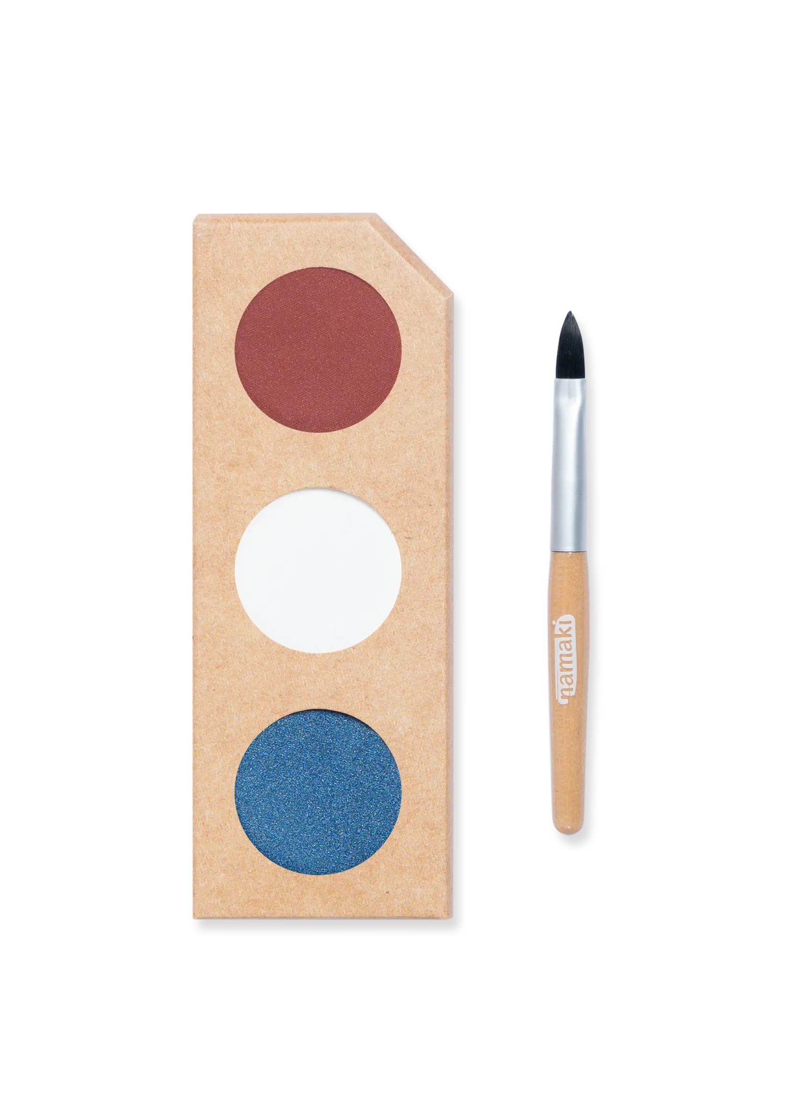 namaki-palette-maquillage-3-couleurs-clown-arlequin-rouge-blanc-bleu image 5