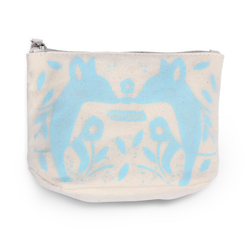 namaki-trousse-scintillante-vide-renard-bleu-trousse-maquillage image 1