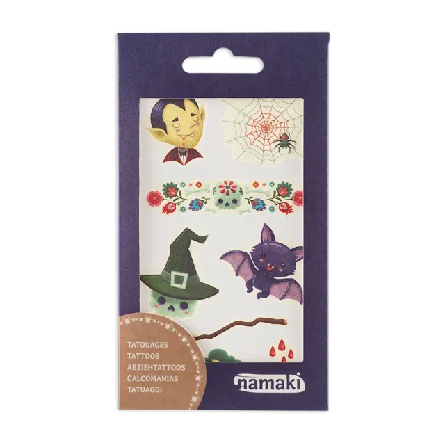 namaki-tattoos-temporaires-halloween-enfant-bras-mains-jambes image 1