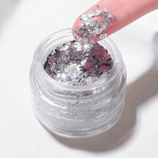 si-si-la-paillette-gel-paillet-y-holo-holographique-argent image 3