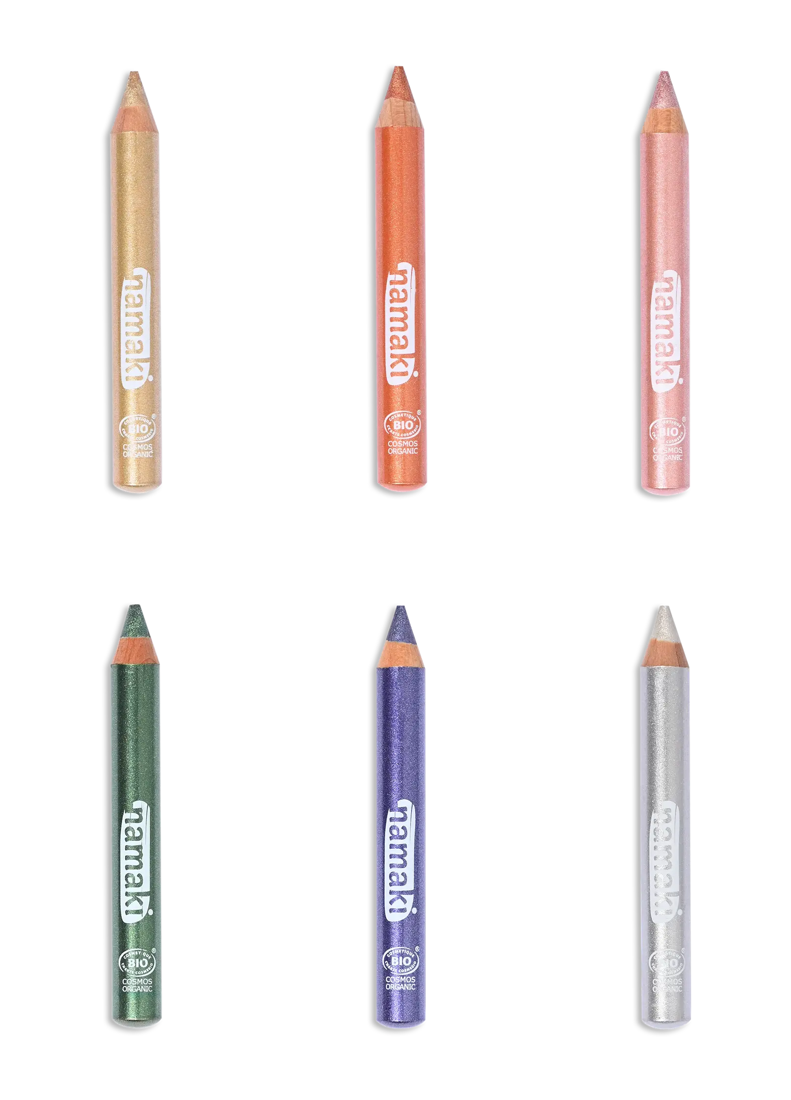 namaki-lot-6-crayons-maquillage-glitzer-enfants-bio-paillet image 2
