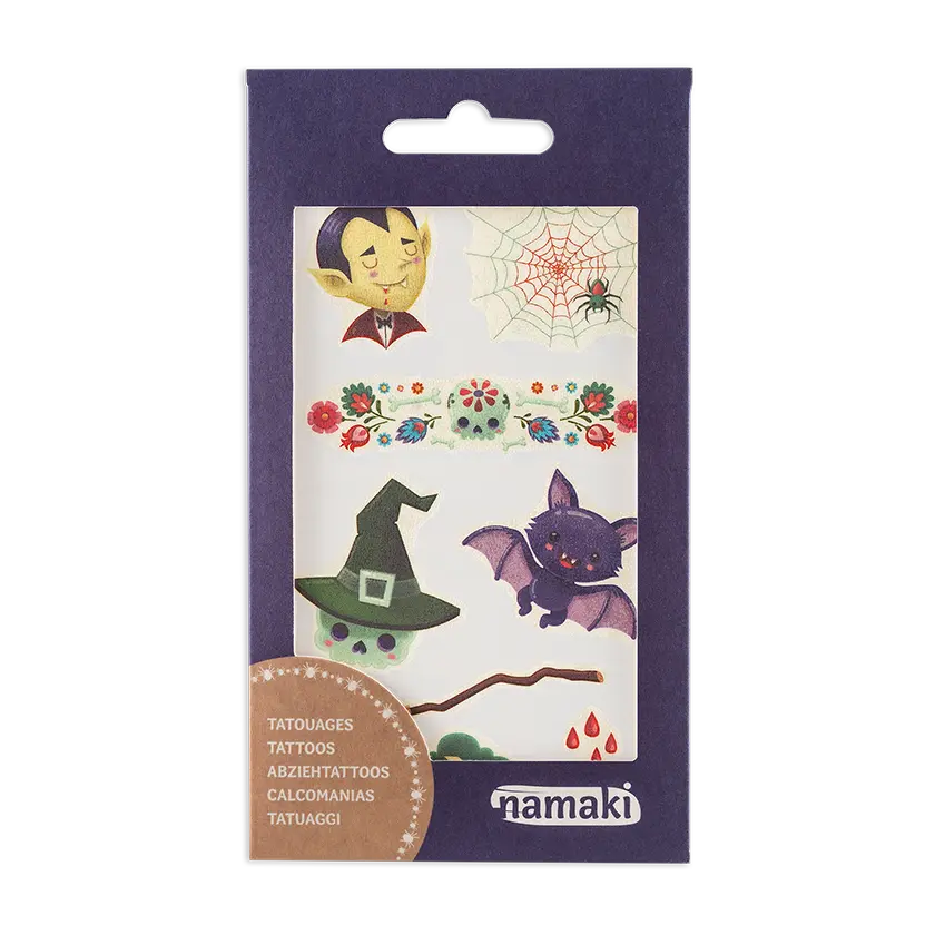 namaki-tattoos-temporaires-halloween-enfant-bras-mains-jambes image 1