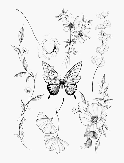 bernard-forever-wild-summer-planche-tatouages-ph-m-res-botaniques image 2