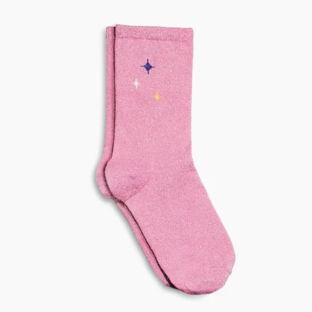 si-si-la-paillette-chaussettes-paillet-es-roses-toiles image 1