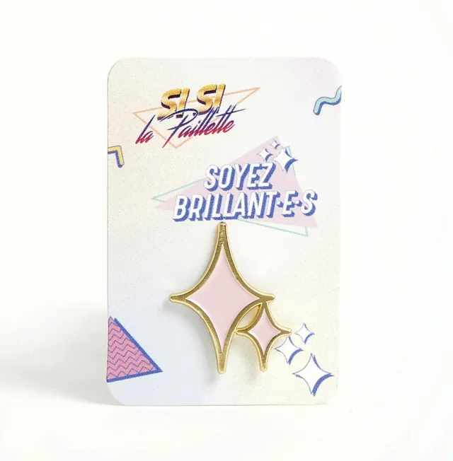 si-si-la-paillette-pin-s-toiles-m-tal-dor image 1