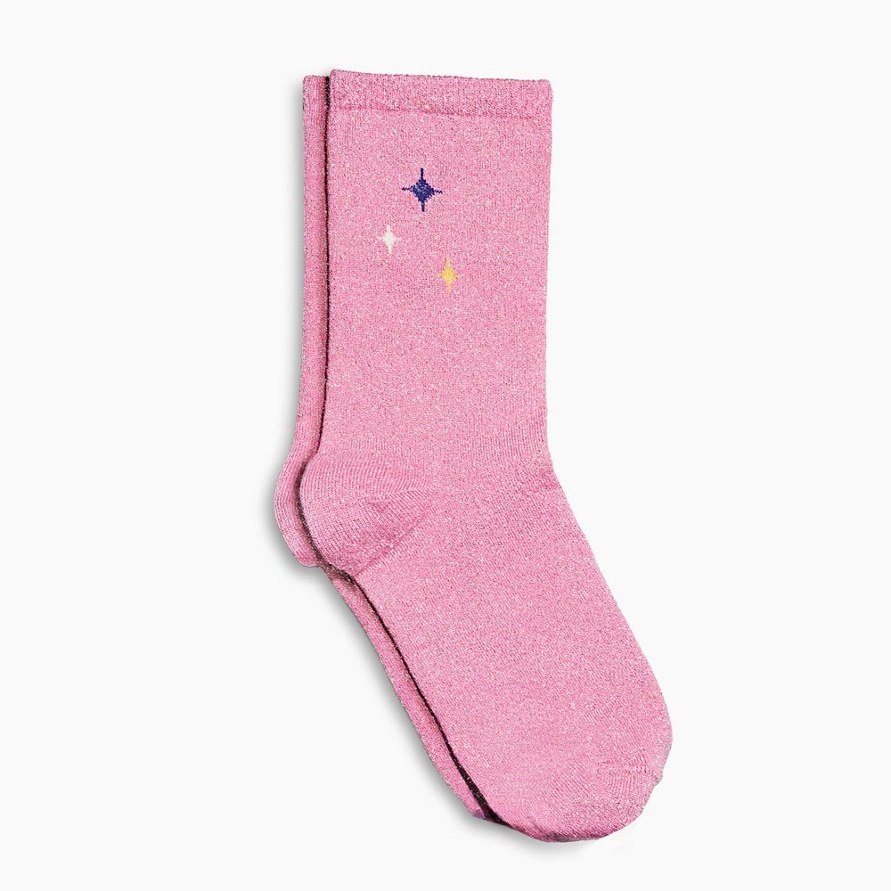 si-si-la-paillette-chaussettes-paillet-es-roses-toiles image 1