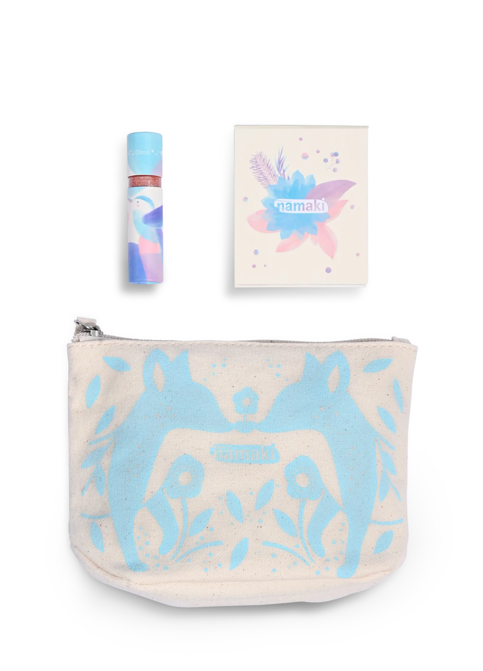 namaki-trousse-maquillage-enfant-bleue-hiver-gloss image 5
