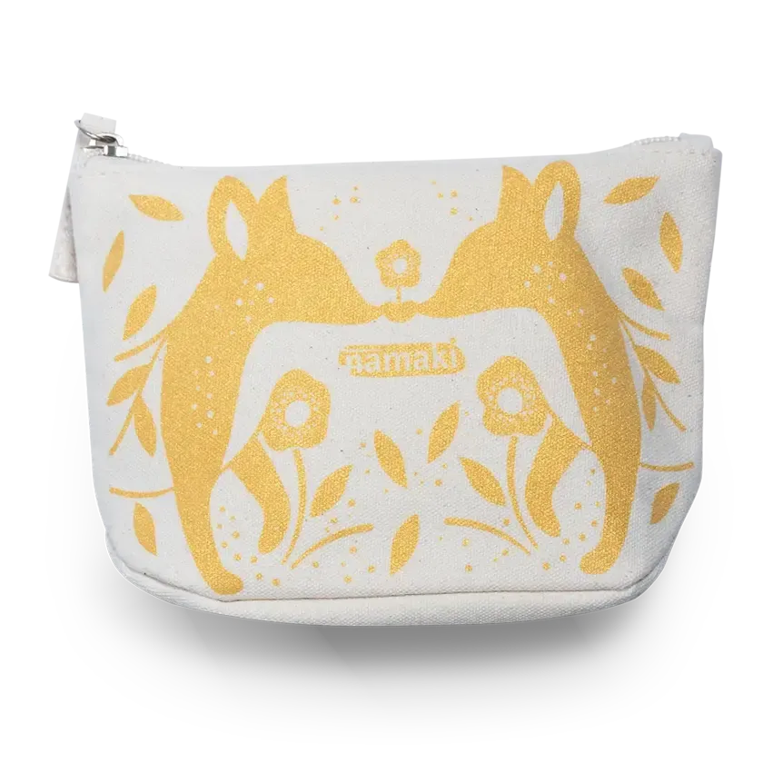 namaki-trousse-scintillante-vide-renard-jaune image 1