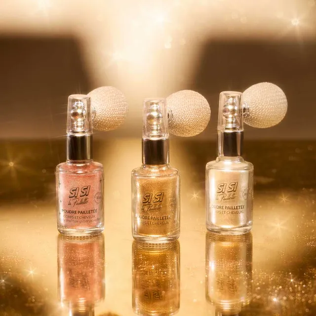 si-si-la-paillette-lot-de-3-sprays-poudre-paillet-e-dor-or-rose-holo image 1
