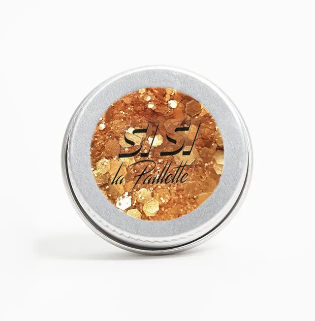 si-si-la-paillette-queen-du-d-sert-paillettes-visage-corps-et-cheveux-caramel-or image 1