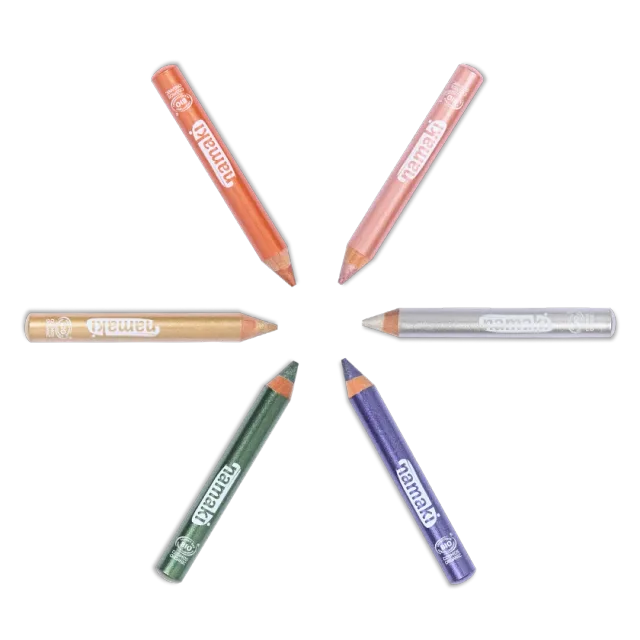 namaki-lot-6-crayons-maquillage-glitzer-enfants-bio-paillet image 1