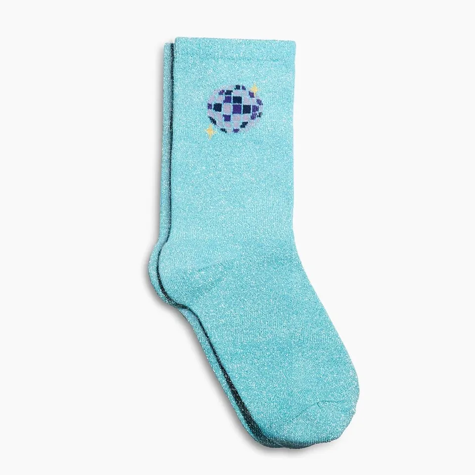 si-si-la-paillette-chaussettes-paillet-es-bleues-bleu-pastel-disco image 1