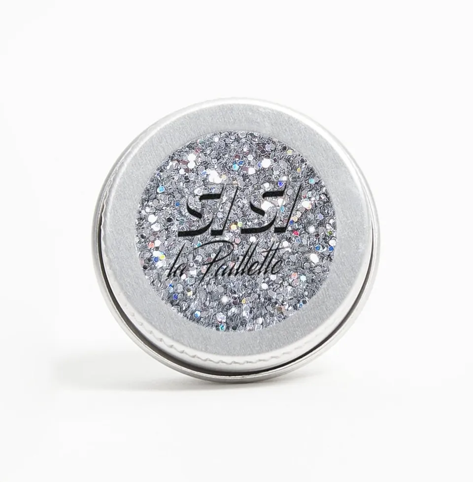 si-si-la-paillette-paillettes-holo-argent-standard-effet-arc-en-ciel image 1