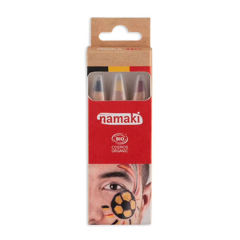 namaki-kit-3-crayons-de-maquillage-supporter-noir-jaune-rouge image 1