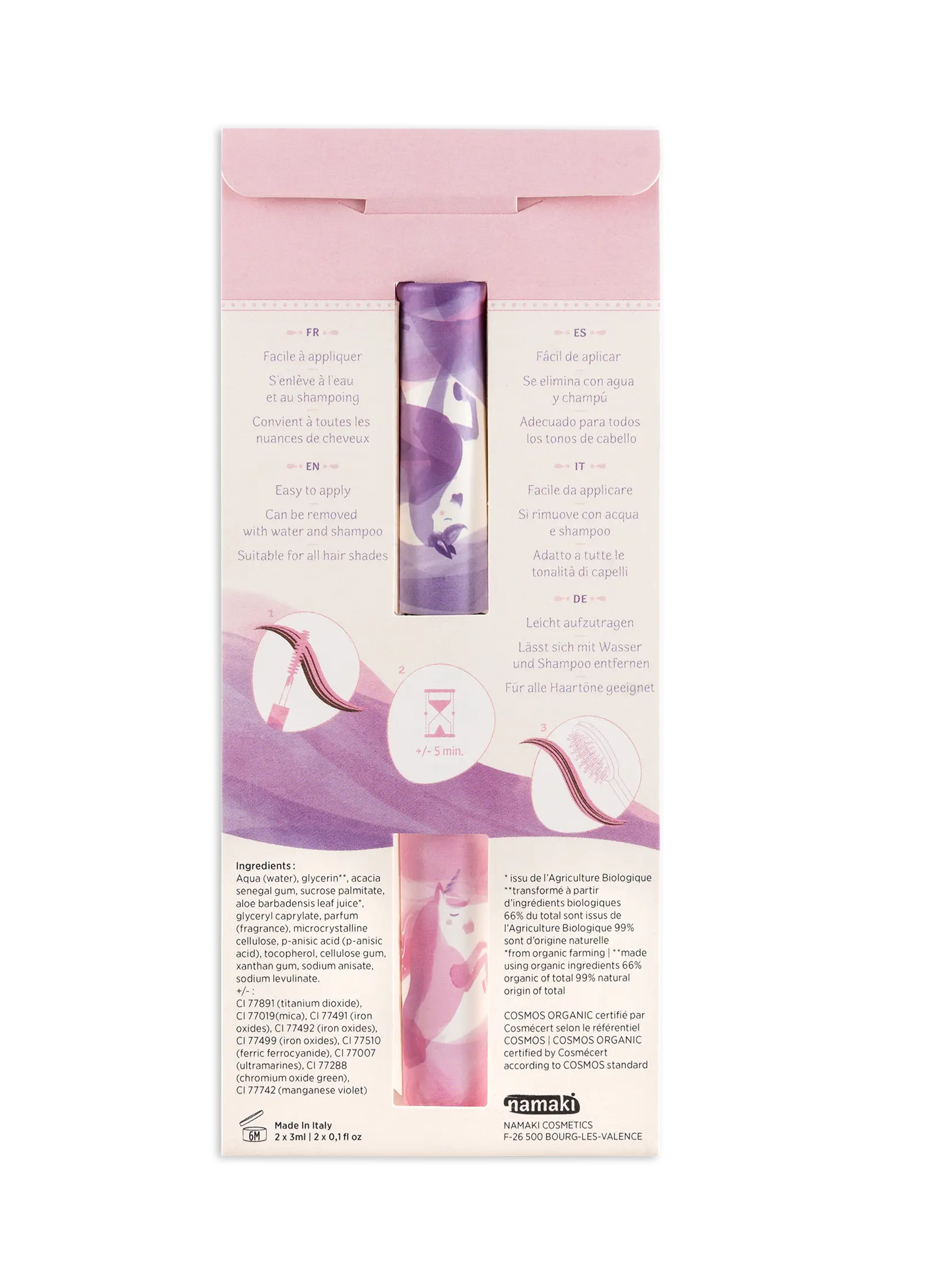 namaki-mascara-cheveux-enfant-double-applicateur-rose-violet image 6
