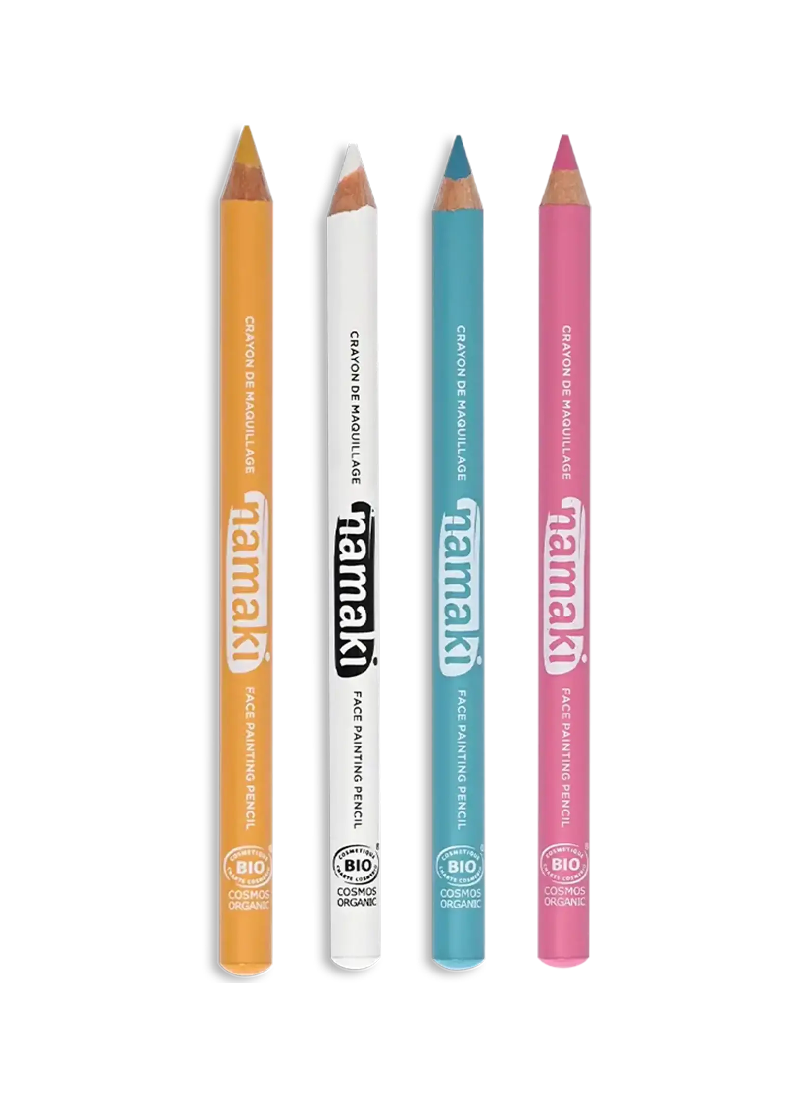 namaki-set-4-crayons-fins-enfants-jaune-rose-turquoise-blanc image 5