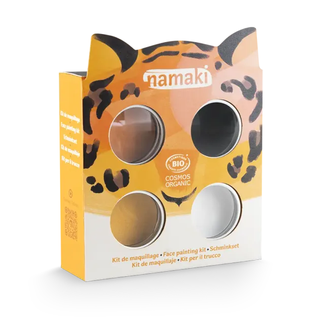 namaki-kit-maquillage-enfant-tigre-4-couleurs-noir-jaune-orange-blanc image 1