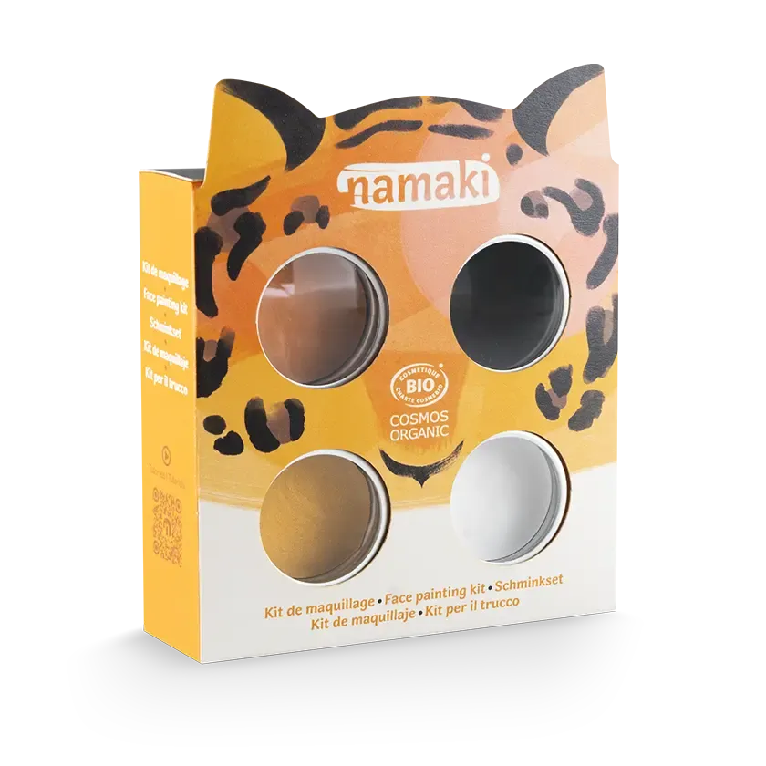 namaki-kit-maquillage-enfant-tigre-4-couleurs-noir-jaune-orange-blanc image 1