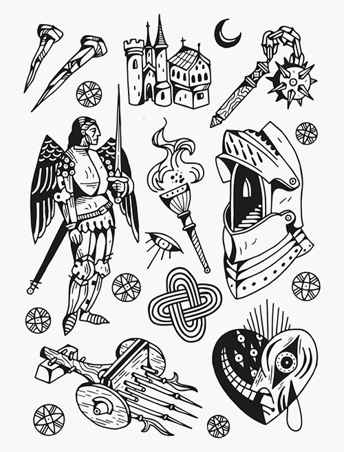 bernard-forever-tatouages-ph-m-res-miles-antiquae-deorum-chevalerie image 2