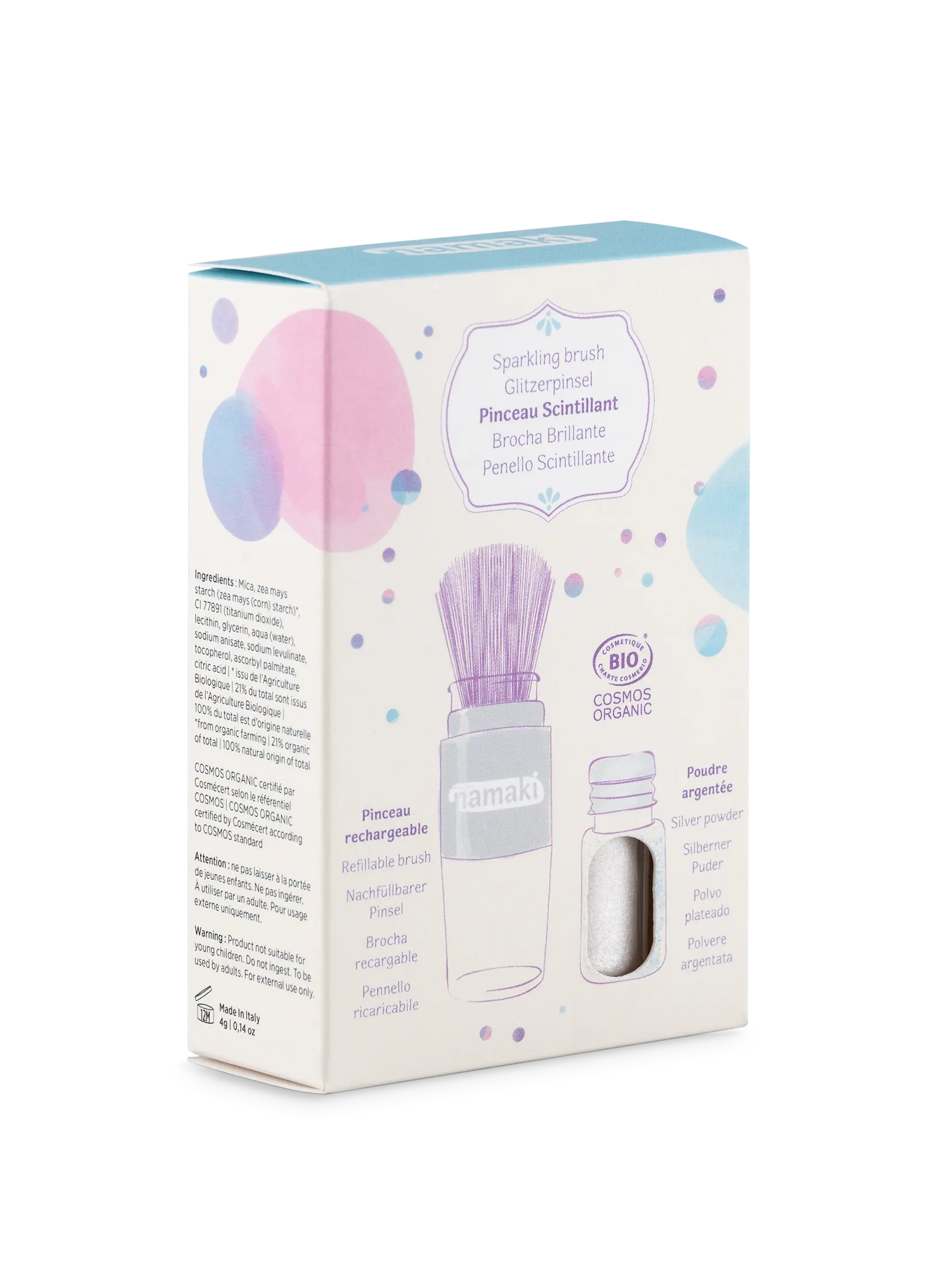 namaki-pinceau-poudre-scintillante-enfants-argent-rechargeable image 2