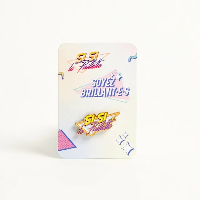 si-si-la-paillette-pin-s-logo-accessoire-r-tro-80s image 1