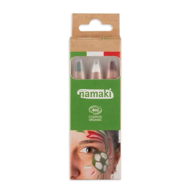 namaki-crayons-maquillage-supporter-enfant-vert-blanc-rouge image 1