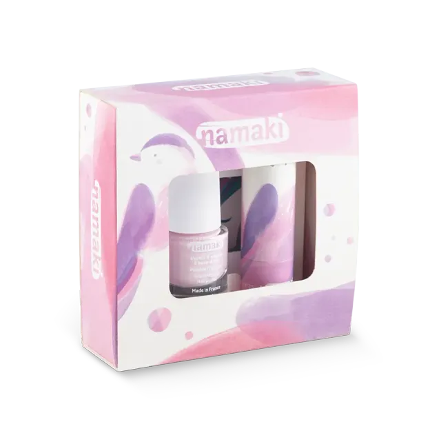 namaki-coffret-maquillage-trio-enfant-rose-vernis-baume-miroir image 1