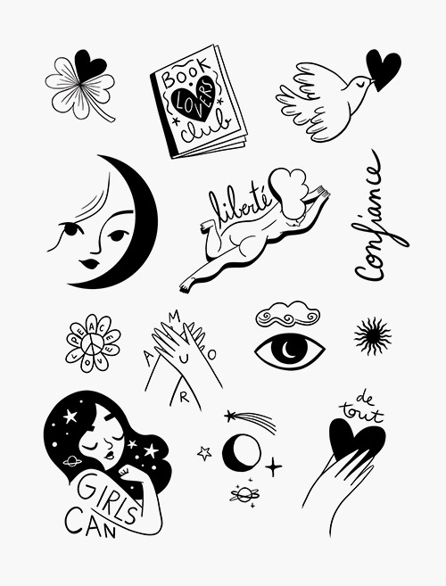 bernard-forever-dans-mes-r-ves-tatouage-temporaire-enfant-noir image 2