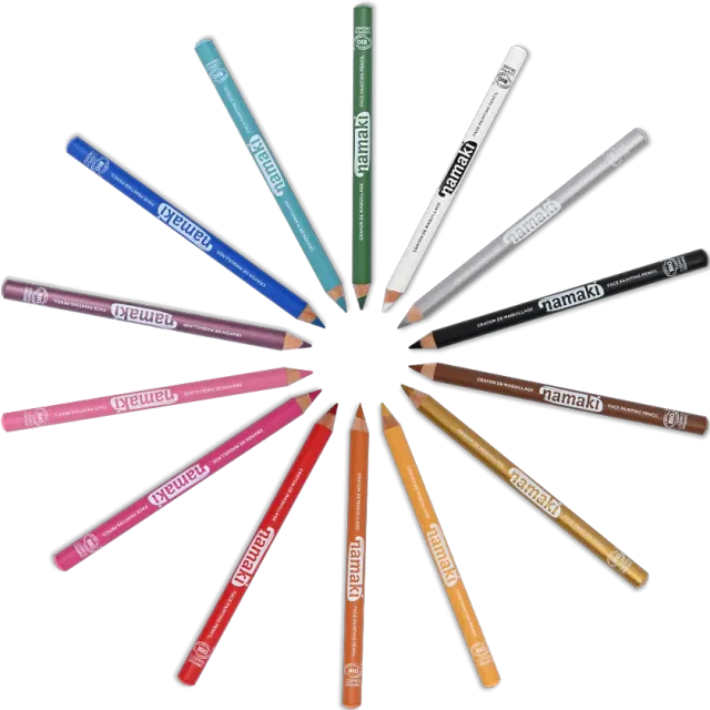 namaki-set-14-crayons-maquillage-fins-enfant-bio image 1