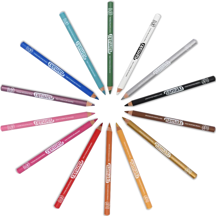 namaki-set-14-crayons-maquillage-fins-enfant-bio image 1
