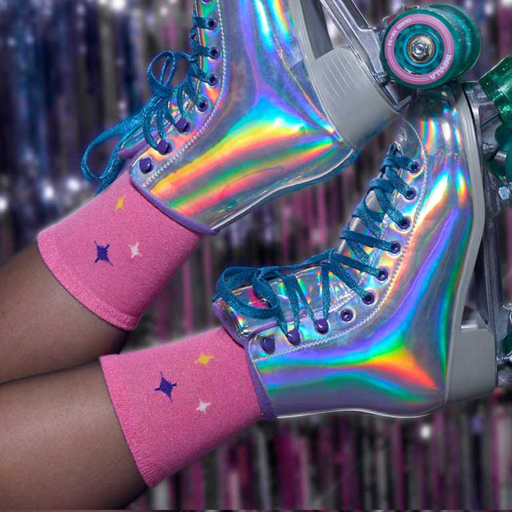 si-si-la-paillette-chaussettes-paillet-es-roses-toiles image 2